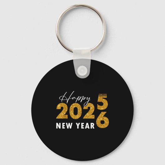 Happy New Year 2026 Goodbye 2025 Hello 2026 Sleutelhanger (Voorkant)