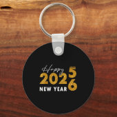 Happy New Year 2026 Goodbye 2025 Hello 2026 Sleutelhanger (Voorkant)