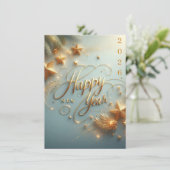 Happy New Year 2026 Greeting Card | Elegant  Feestdagenkaart (Staand voorkant)