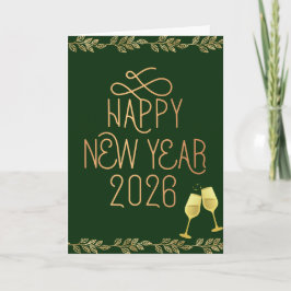 Happy New Year 2026 Greeting Card Kaart