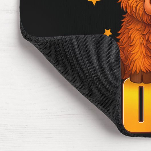 Happy New Year 2026 Highland Cow &amp; Party Hat N Muismat (Hoek)