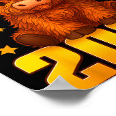 Happy New Year 2026 Highland Cow & Party Hat N Poster (Hoek)