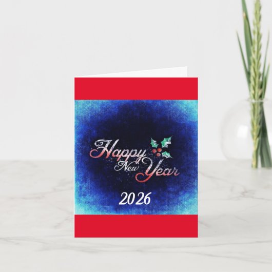 Happy New Year 2026 Holiday Card Feestdagen Kaart (Voorkant)