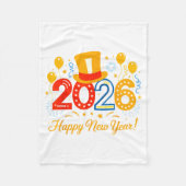 Happy New Year 2026 Holiday Party Family Celebrati Fleece Deken (Voorkant)