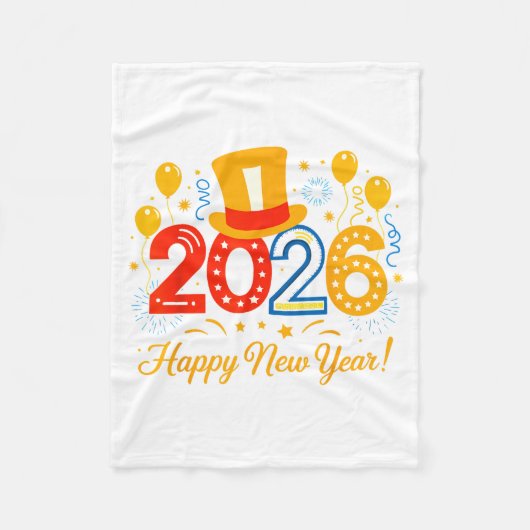 Happy New Year 2026 Holiday Party Family Celebrati Fleece Deken (Voorkant)