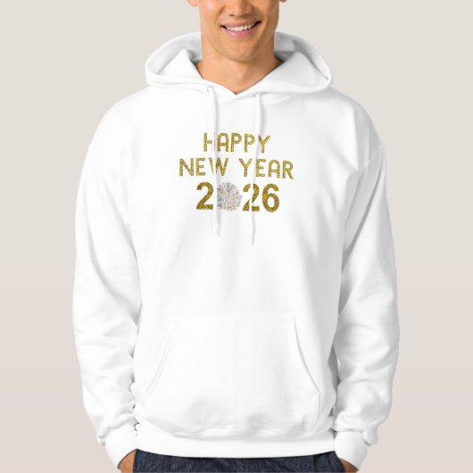Happy New Year 2026 Hoodie (Voorkant)