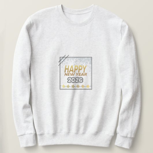 Happy New Year 2026 hoodie – Sparkling Gold Trui (Design voorkant)