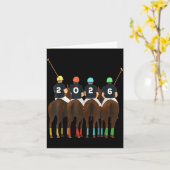 Happy New Year 2026 Horse Lo Team Funny Srt Lovers Kaart (Gele Bloem)