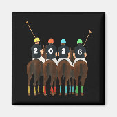 Happy New Year 2026 Horse Lo Team Funny Srt Lovers Magneet (Voorkant)