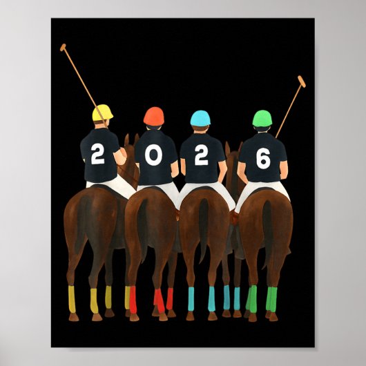 Happy New Year 2026 Horse Lo Team Funny Srt Lovers Poster (Voorkant)