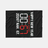 Happy New Year 2026 Humor Clock 6 7 Meme System Er Fleece Deken (Voorkant (Horizontaal))