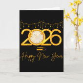 Happy New Year 2026  Kaart (Gele Bloem)