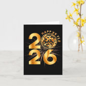 Happy New Year 2026  Kaart (Gele Bloem)