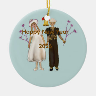 Happy New Year 2026 Keramisch Ornament