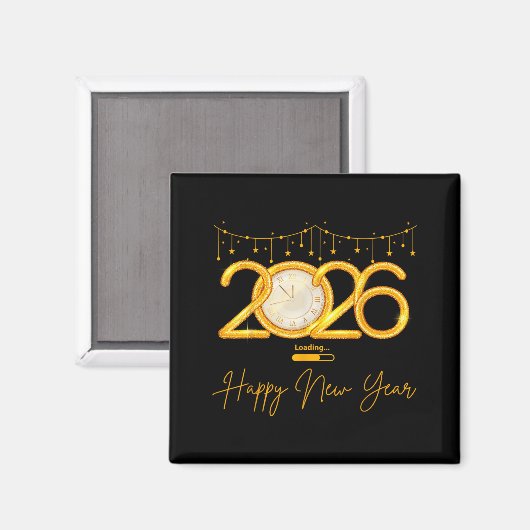 Happy New Year 2026  Magneet (Voorkant / Achterkant)