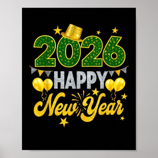 Happy New Year 2026 Matching Family Poster (Voorkant)