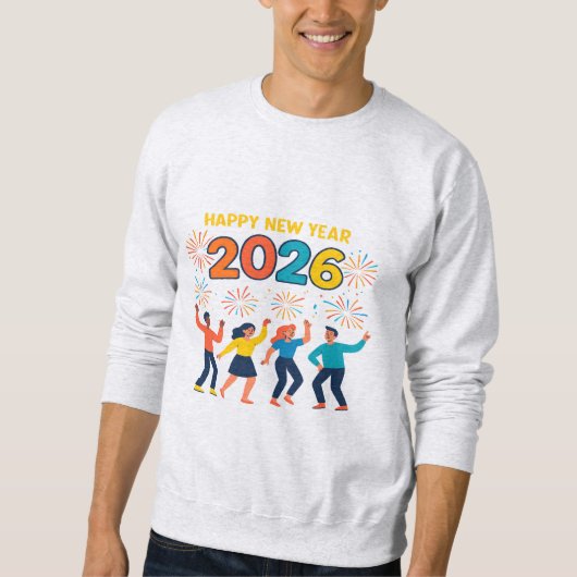 Happy New Year 2026 Men’s Holiday Gift Sweatshirt (Voorkant)