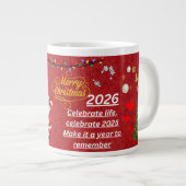 “Happy New Year 2026 Mug – Celebrate with Sparkle Grote Koffiekop (Voorkant rechts)