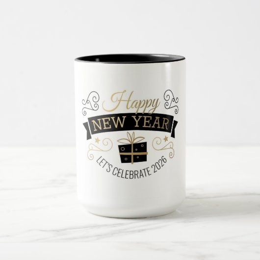 Happy New Year 2026 Mug  Mok (Midden)