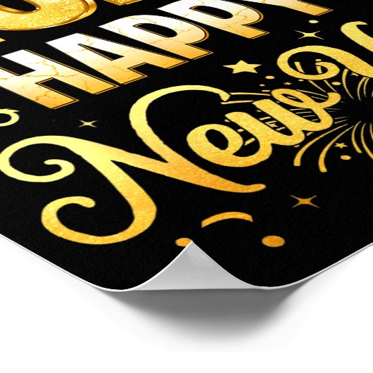 Happy New Year 2026 New Year Party Ballon Family M Poster (Hoek)