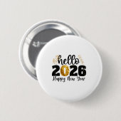 Happy New Year 2026 New Year Party Friends Family  Ronde Button 5,7 Cm (Voorkant /achterkant)
