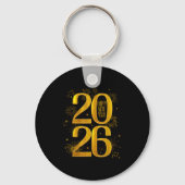 Happy New Year 2026 New Year Party Friends Family  Sleutelhanger (Voorkant)