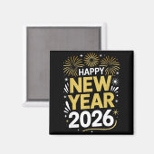 Happy New Year 2026 - New Year's Eve 2026  Magneet (Voorkant / Achterkant)