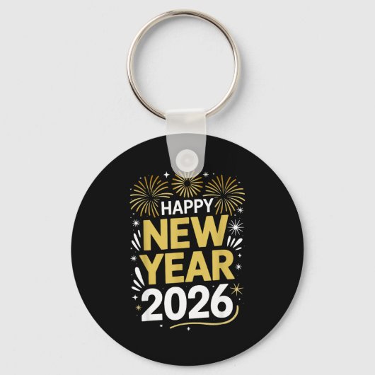 Happy New Year 2026 - New Year's Eve 2026  Sleutelhanger (Voorkant)