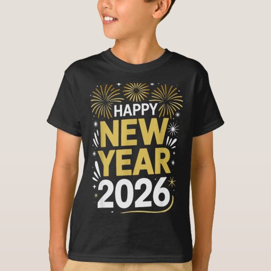 Happy New Year 2026 - New Year's Eve 2026 T-shirt (Voorkant)