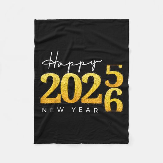 Happy New Year 2026 New Year's Eve Countdown Party Fleece Deken (Voorkant)