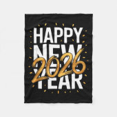 Happy New Year 2026 New Years Eve  Fleece Deken (Voorkant)