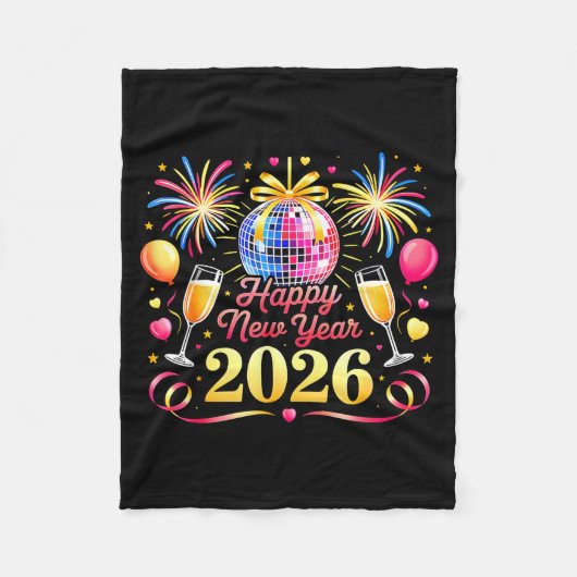 Happy New Year 2026 New Years Eve Party Countdown  Fleece Deken (Voorkant)