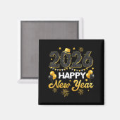 Happy New Year 2026 New Year's Eve Party Countdown Magneet (Voorkant / Achterkant)