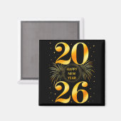Happy New Year 2026 New Year's Eve Party Countdown Magneet (Voorkant / Achterkant)
