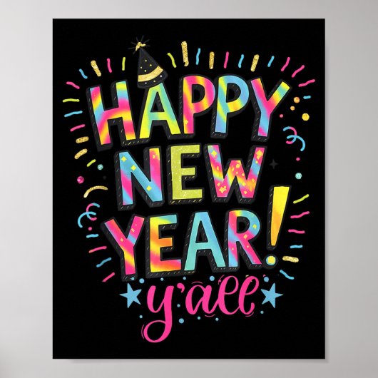 Happy New Year 2026 New Years Eve Party Countdown  Poster (Voorkant)
