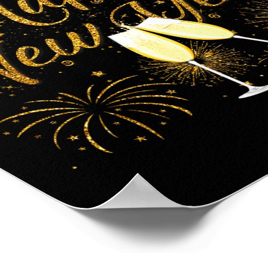 Happy New Year 2026 New Years Eve Party Countdown  Poster (Hoek)