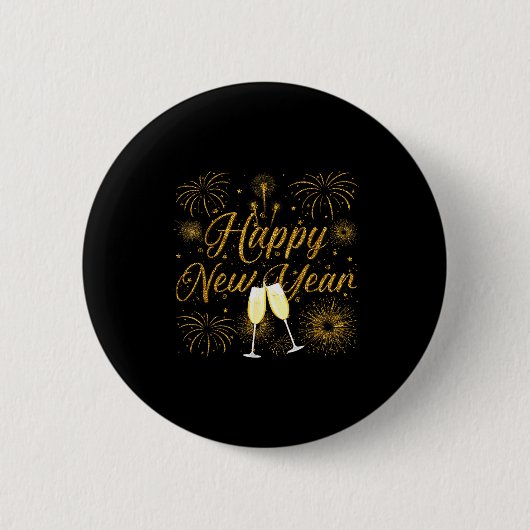Happy New Year 2026 New Years Eve Party Countdown  Ronde Button 5,7 Cm (Voorkant)