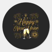 Happy New Year 2026 New Years Eve Party Countdown  Ronde Sticker (Voorkant)