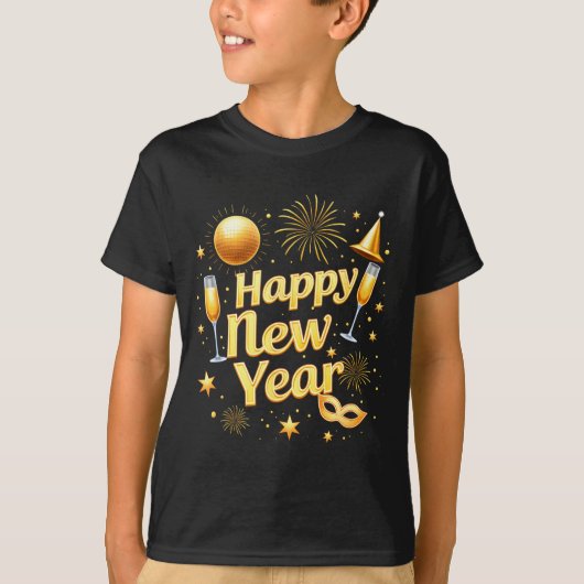 Happy New Year 2026 New Years Eve Party Countdown  T-shirt (Voorkant)