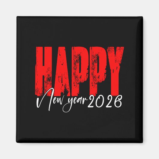 Happy New Year 2026 New Years Eve Party Fireworks  Magneet (Voorkant)