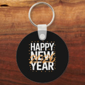 Happy New Year 2026 New Years Eve Sleutelhanger (Voorkant)