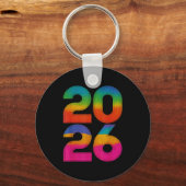 Happy New Year 2026 New Years Eve  Sleutelhanger (Voorkant)