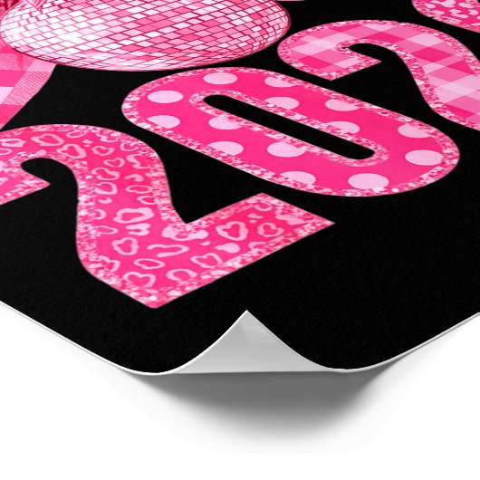 Happy New Year 2026 Nk Bow Patchwork Leopard Zebra Poster (Hoek)