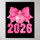 Happy New Year 2026 Nk Bow Patchwork Leopard Zebra Poster (Voorkant)