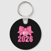 Happy New Year 2026 Nk Bow Patchwork Leopard Zebra Sleutelhanger (Voorkant)