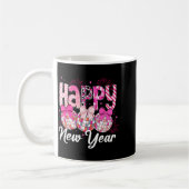 Happy New Year 2026 Nk Coquette Bow Disco Ball Fir Koffiemok (Links)