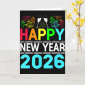 Happy New Year 2026 Nye Party - Funny New Years Ev Kaart (Gele Bloem)