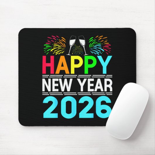 Happy New Year 2026 Nye Party - Funny New Years Ev Muismat (Met muis)
