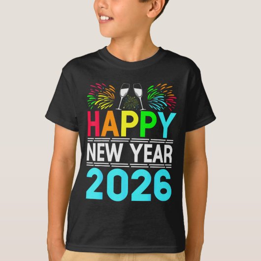 Happy New Year 2026 Nye Party - Funny New Years Ev T-shirt (Voorkant)