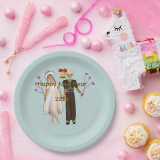 Happy New Year 2026 Papieren Bordje